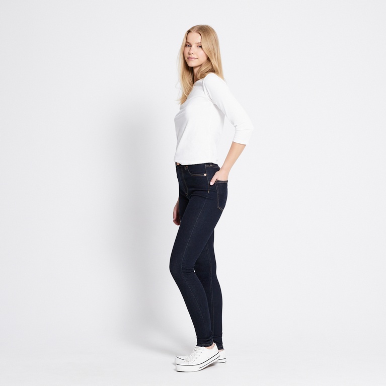 High waist skinny jeans "Snake" Rinse
